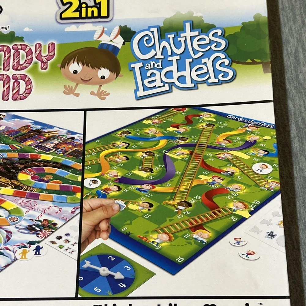 Colorforms 2 in 1 Candy Land Chutes and Ladders Game Toy Ages 3+ Travel Gift New